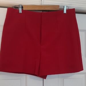 Zara High Waist Red Women's Shorts XL
